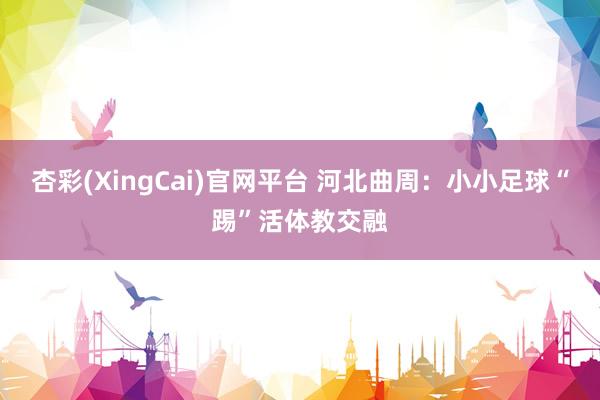 杏彩(XingCai)官网平台 河北曲周：小小足球“踢”活体教交融