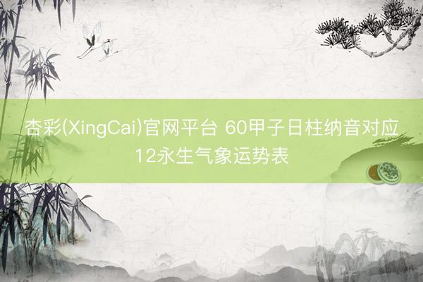 杏彩(XingCai)官网平台 60甲子日柱纳音对应12永生气象运势表
