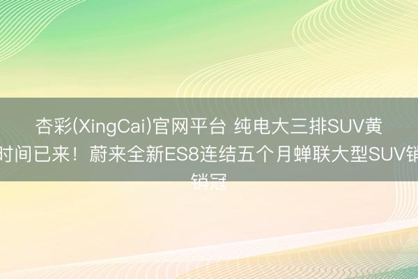 杏彩(XingCai)官网平台 纯电大三排SUV黄金时间已来！蔚来全新ES8连结五个月蝉联大型SUV销冠