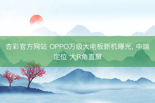 杏彩官方网站 OPPO万级大电板新机曝光， 中端定位 大R角直屏