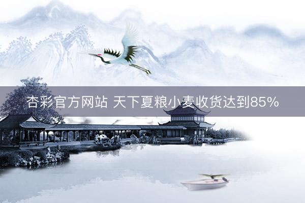 杏彩官方网站 天下夏粮小麦收货达到85%