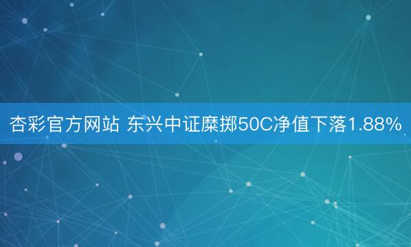 杏彩官方网站 东兴中证糜掷50C净值下落1.88%